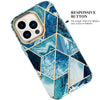 Marble Bundle For iPhone 14 Pro Max Case+ Airpods Pro 2 Case/Airpods Pro 2nd Generation Case | Marble Shockproof Bumper Stylish Slim Phone Cases |  Blue
