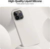 For iPhone 15 Pro Case, Liquid Silicone Case With Soft Microfiber Lining - Green/ Dark Blue