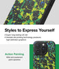 iPhone 15 Pro Case Cover | Onyx Design Series| Action Painting