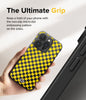 iPhone 15 Pro Max Case Cover | Onyx Series|Checkerboard Yellow