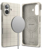 iPhone 16 Case Cover | Bitmap Silicone Magnetic Series| Beige