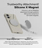 iPhone 16 Case Cover | Bitmap Silicone Magnetic Series| Beige