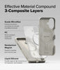 iPhone 16 Case Cover | Bitmap Silicone Magnetic Series| Beige