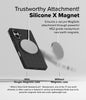 iPhone 16 Case Cover | Bitmap Silicone Magnetic Series| Black