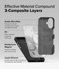 iPhone 16 Case Cover | Bitmap Silicone Magnetic Series| Black