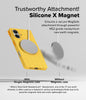 iPhone 16 Case Cover | Bitmap Silicone Magnetic Series| Yellow