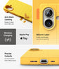 iPhone 16 Case Cover | Bitmap Silicone Magnetic Series| Yellow
