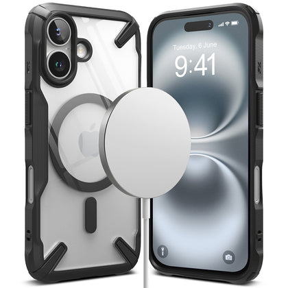 iPhone 16 Case Cover | Fusion X Magnetic Series | Black
