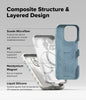 iPhone 16 Pro Case Cover | Macaron Silicone Magnetic Series | White