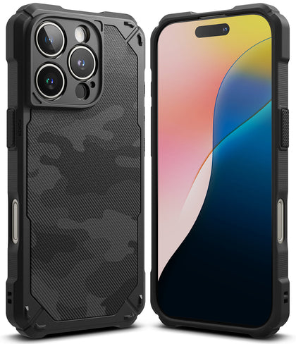 iPhone 16 Pro Case | Rugged Gear Series [Compatible with MagSafe] Protective Phone Case Cover |  Camo Black