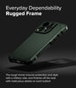 iPhone 16 Pro Case | Rugged Gear Series [Compatible with MagSafe] Protective Phone Case Cover |  Dark Green