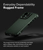 iPhone 16 Pro Case | Rugged Gear Series  Protective Phone Case Cover |  Dark Green