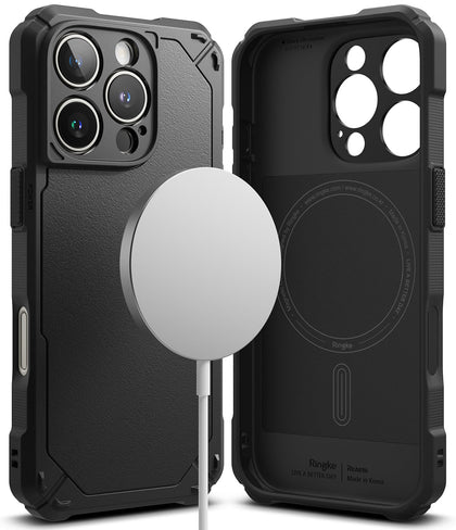 iPhone 16 Pro Case | Rugged Gear Magnetic [Compatible with MagSafe] Protective Phone Case Cover |  Black