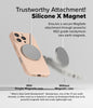 iPhone 16 Pro Case Cover | Silicone Magnetic Series | Pink Sand