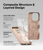 iPhone 16 Pro Case Cover | Silicone Magnetic Series | Pink Sand