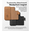 iPhone 16 Pro Max / 16 Plus Case Cover | Folio Wallet Magnetic Series | Black