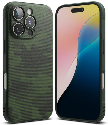 iPhone 16 Pro Max Case | Onyx Series Flexible TPU Shockproof Rugged TPU Bumper Drop Protection Phone Cover |  Camo Green