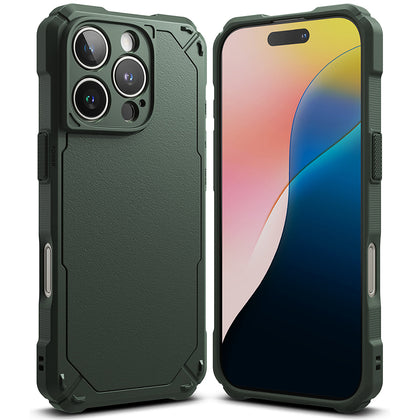 iPhone 16 Pro Max Case Cover |  Rugged Gear Series | Back Phone Cover- Dark Green