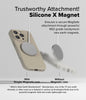 iPhone 16 Pro Max Case Cover | Silicone Magnetic Series Anti-Fingerprint Back Phone Cover |  Stone