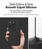 iPhone 16 Pro Max Case Cover | Silicone Magnetic Series Anti-Fingerprint Back Phone Cover |  Black