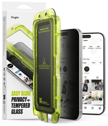 iPhone 17 Screen Protector | Easy Slide Privacy Tempered Glass | 2 Pack, W Installation Jig