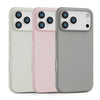 iPhone 17 Pro Case, Slim Liquid Silicone 3 Layers Soft Shockproof Protective Cover - Pink/Grey/Beige