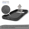 iPhone 17 Pro Case, Slim Liquid Silicone 3 Layers Soft Shockproof Protective Cover -Black/White/Grey