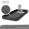 iPhone 17 Pro Case, Slim Liquid Silicone 3 Layers Soft Shockproof Protective Cover - Dark Blue