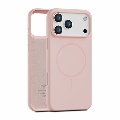 Magnetic Silicone Case For iPhone 17 Pro| Compatible with MagSafe - Pink