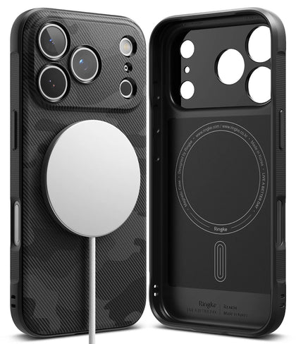 iPhone 17 Pro Case Cover | Onyx Magnetic Series | Camo Black