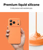 iPhone 17 Pro Case Cover | Silicone Magnetic Series | Tangerine