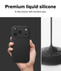 iPhone 17 Pro Case Cover | Silicone Magnetic Series | Black