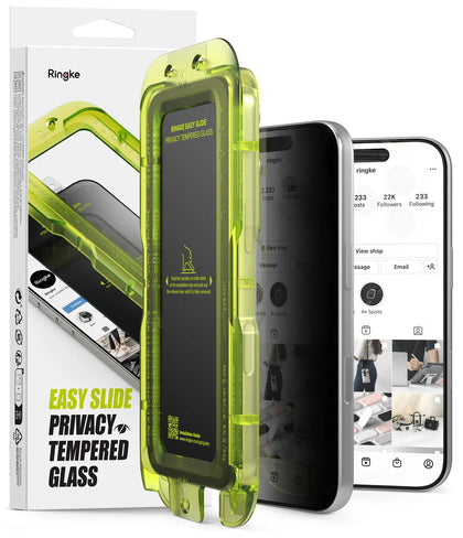 iPhone 17 Pro Screen Protector | Easy Slide Privacy Tempered Glass | 2 Pack, W Installation Jig