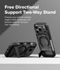 UX Magnetic Designed for iPhone 17 Pro Case Dual Layer Protective Cover with Rugged Frame and Camera Control Button Cover - Smoke Black