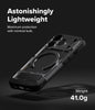 UX Magnetic Designed for iPhone 17 Pro Case Dual Layer Protective Cover with Rugged Frame and Camera Control Button Cover - Smoke Black