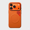 Magnetic Matte PU Case For iPhone 17 Pro Max | For Mag-Safe|Leather Texture Armor Back Cover -White