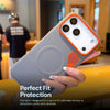 Magnetic Matte PU Case For iPhone 17 Pro Max | For Mag-Safe|Leather Texture Armor Back Cover - Dark Blue