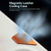 Magnetic Matte PU Case For iPhone 17 Pro Max | For Mag-Safe|Leather Texture Armor Back Cover - Orange