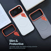Magnetic Matte PU Case For iPhone 17 Pro Max | For Mag-Safe|Leather Texture Armor Back Cover - Grey