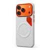 Magnetic Matte PU Case For iPhone 17 Pro | For Mag-Safe|Leather Texture Armor Back Cover- White