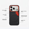 Magnetic Matte PU Case For iPhone 17 Pro | For Mag-Safe|Leather Texture Armor Back Cover -Dark Blue