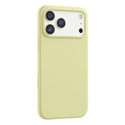 iPhone 17 Pro Max Case, Slim Liquid Silicone 3 Layers Soft Shockproof Protective Cover - Beige