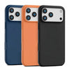 iPhone 17 Pro Max Case, Slim Liquid Silicone 3 Layers Soft Protective Cover - Black/Dark Blue/Orange