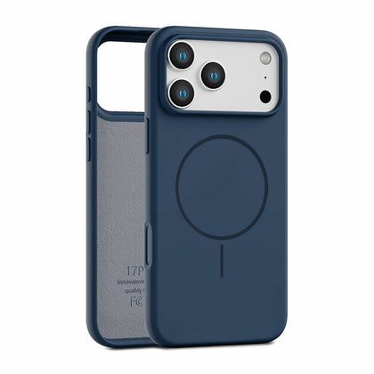 Magnetic Silicone Case for iPhone 17 Pro Max – Dark Blue
