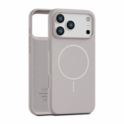 Magnetic Silicone Case for iPhone 17 Pro Max – Grey