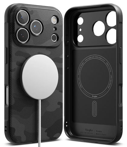 iPhone 17 Pro Max Case Cover | Onyx Magnetic Series | Camo Black