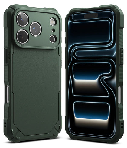 iPhone 17 Pro Max Case Cover | Rugged Gear Series | Dark Green