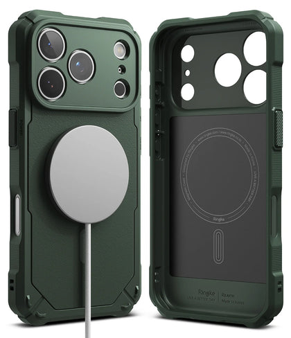 iPhone 17 Pro Max Case Cover | Rugged Gear Magnetic Series | Dark Green