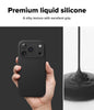 iPhone 17 Pro Max Case Cover | Silicone Magnetic Series | Black
