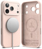 iPhone 17 Pro Max Case Cover | Silicone Magnetic Series | Pink Sand